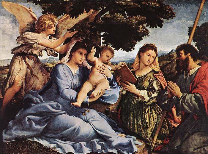 Lorenzo Lotto Madonna and Child with Saints and an Angel china oil painting image